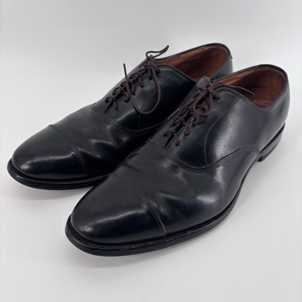 Allen Edmonds Park Avenue Cap Toe Oxford Men 13 C Black Leather Dress Shoes 5615